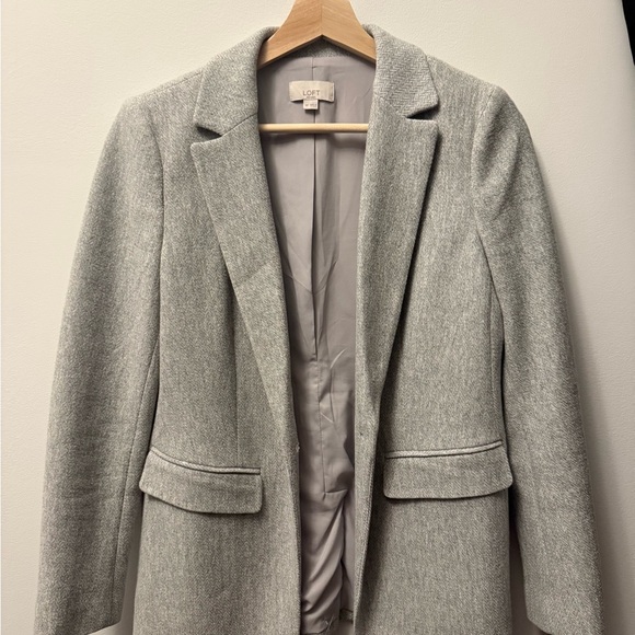 LOFT Women's Light Gray Blazer - Picture 1 of 3
